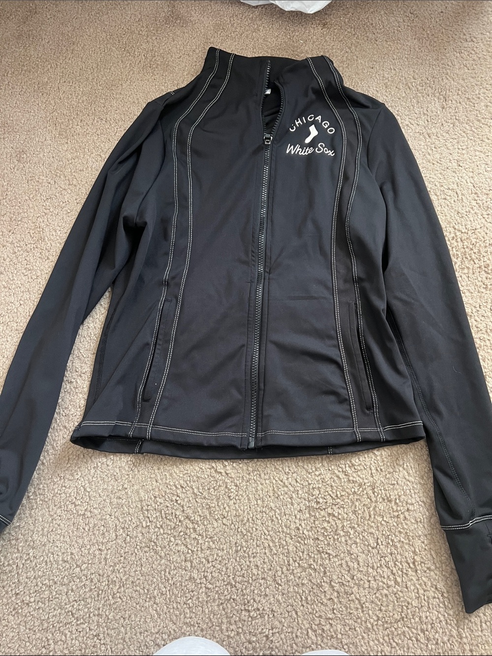 Women's Black Full-Zip Bomber Jacket